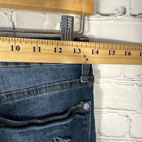 Judy Blue Jeans 27 Straight Fit Blue Stretch Medium Wash JB8277 Denim Trendy - Picture 7 of 13